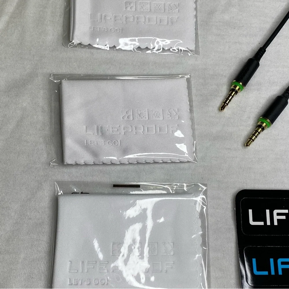 LifeProof OEM headphone adapters microfiber cloths tool & logo sticker iPhone 6
